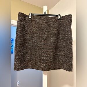 LOFT Brown Tweed Mini Skirt *Size 16